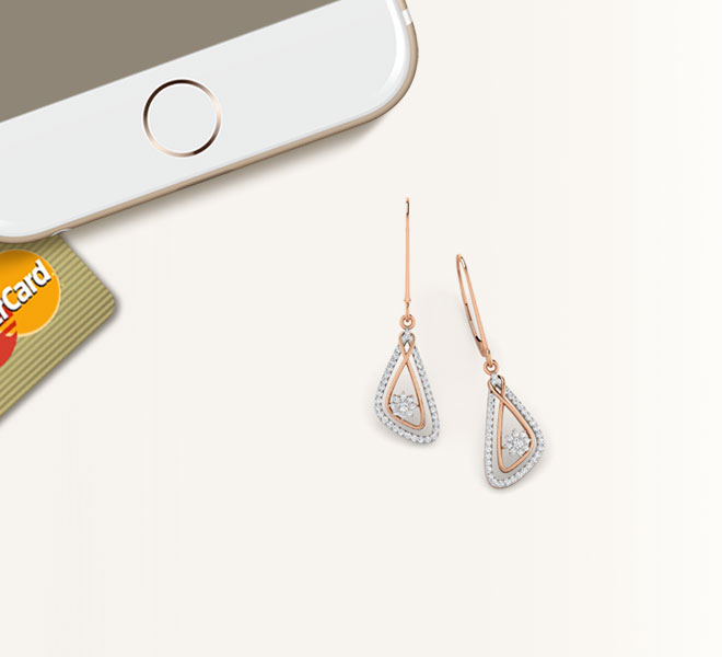 Triangular Diamond Drop Earrings Triangular Diamond Drop Earrings