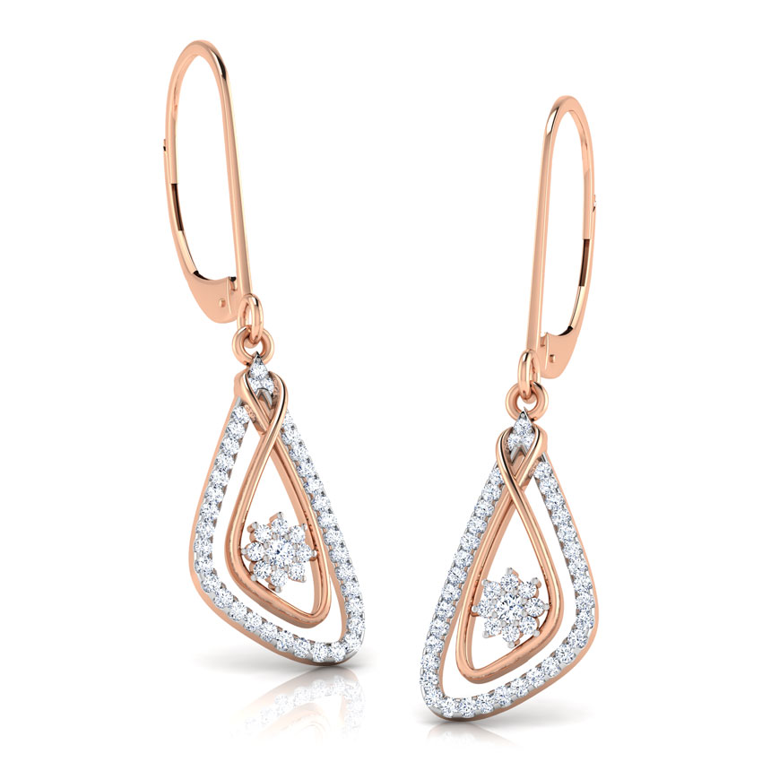 Triangular Diamond Drop Earrings Triangular Diamond Drop Earrings