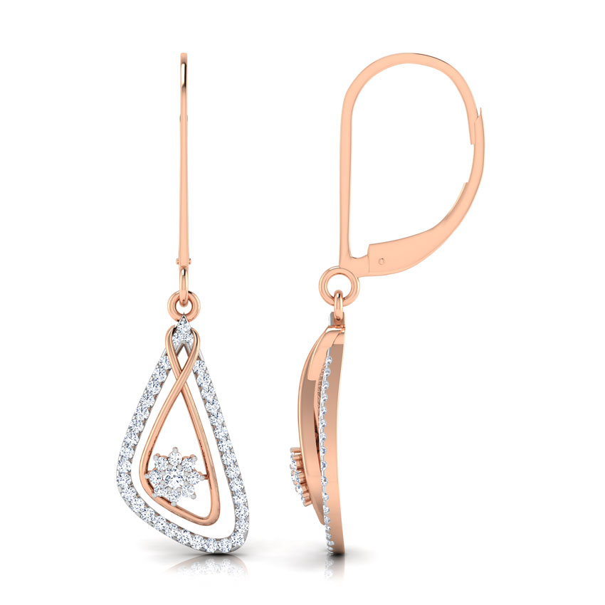 Triangular Diamond Drop Earrings Triangular Diamond Drop Earrings