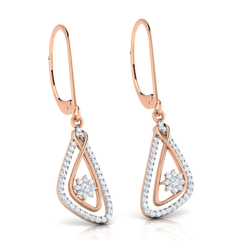 Triangular Diamond Drop Earrings Triangular Diamond Drop Earrings