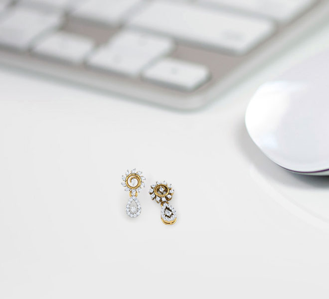 Sun Drop Diamond Drop Earrings