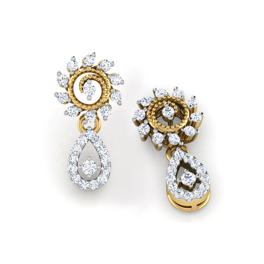 Sun Drop Diamond Drop Earrings