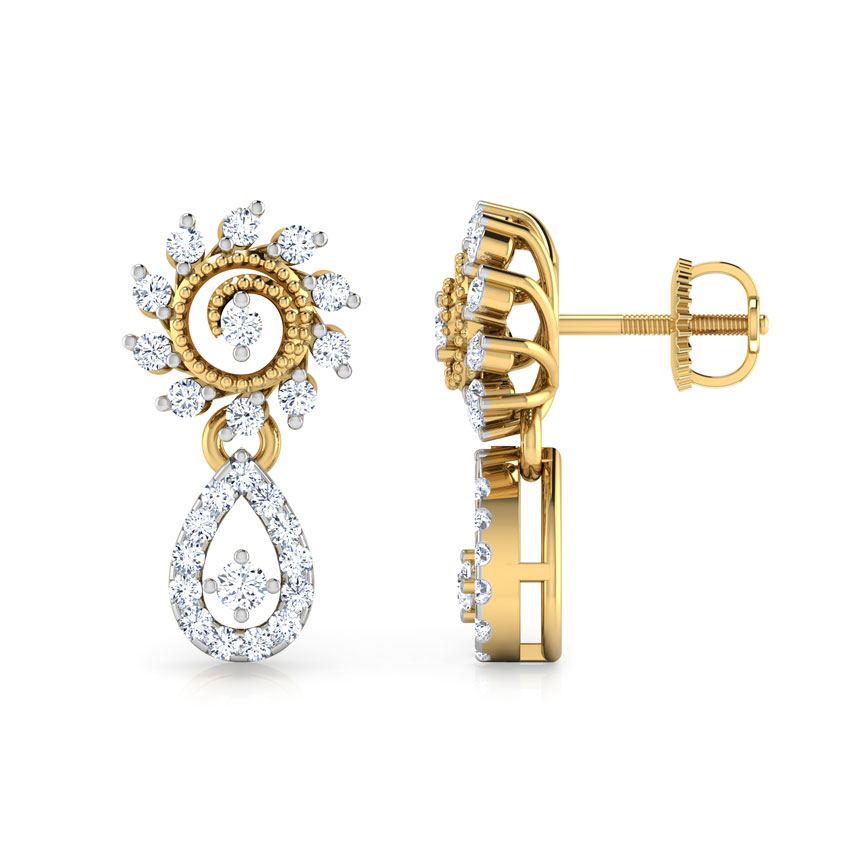 Sun Drop Diamond Drop Earrings