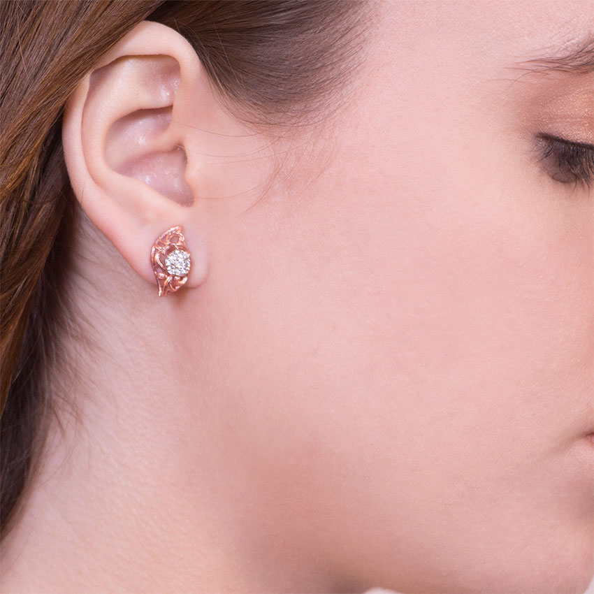 Cluster Twist Diamond Stud Earrings Cluster Twist Diamond Stud Earrings