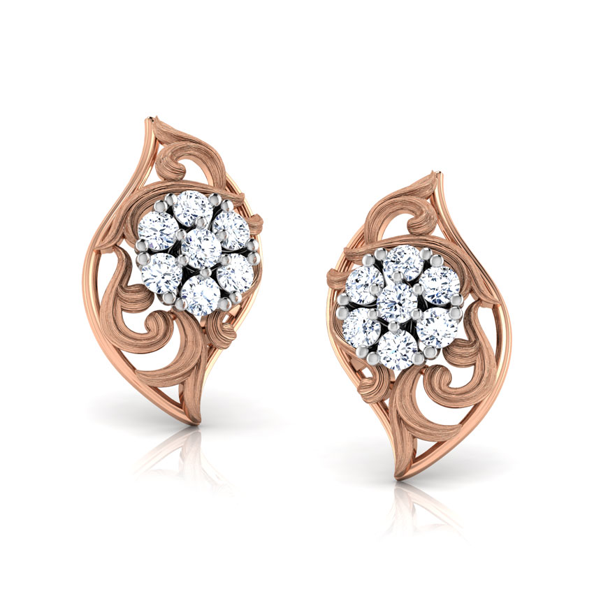 Cluster Twist Diamond Stud Earrings Cluster Twist Diamond Stud Earrings