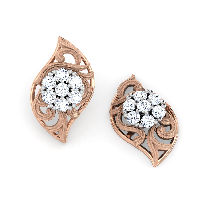 Cluster Twist Diamond Stud Earrings Cluster Twist Diamond Stud Earrings