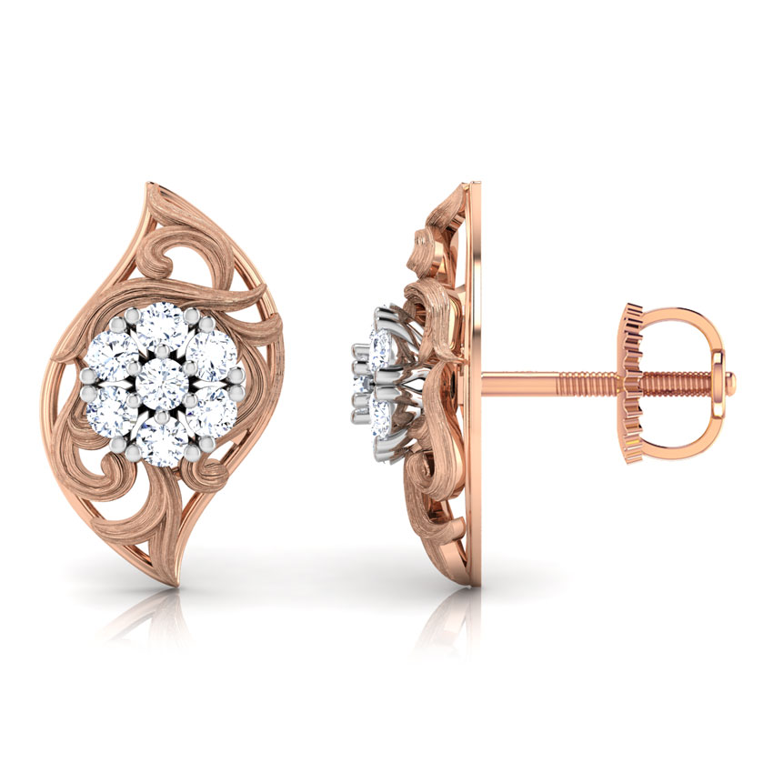 Cluster Twist Diamond Stud Earrings Cluster Twist Diamond Stud Earrings