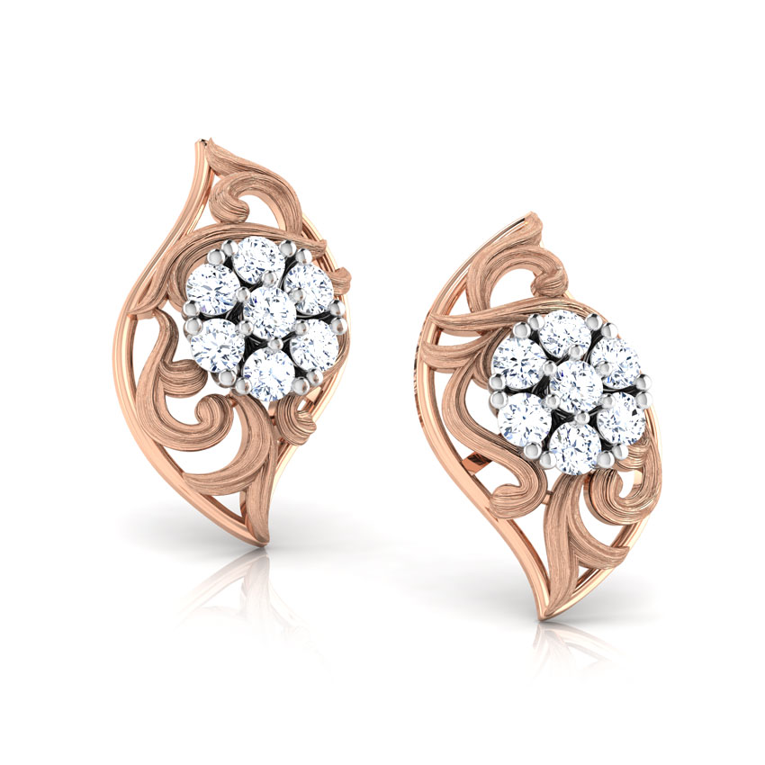 Cluster Twist Diamond Stud Earrings Cluster Twist Diamond Stud Earrings