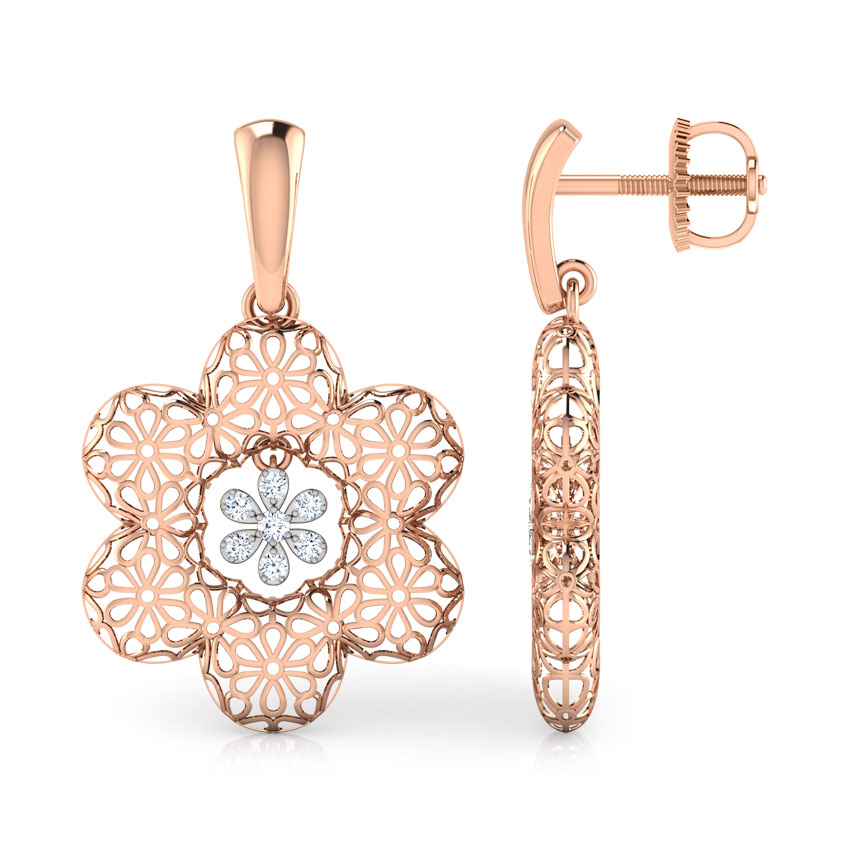 Tress Trellis Diamond Drop Earrings Tress Trellis Diamond Drop Earrings