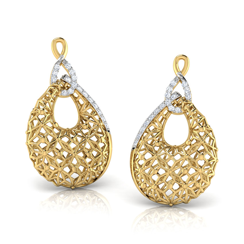 Kim Trellis Diamond Drop Earrings