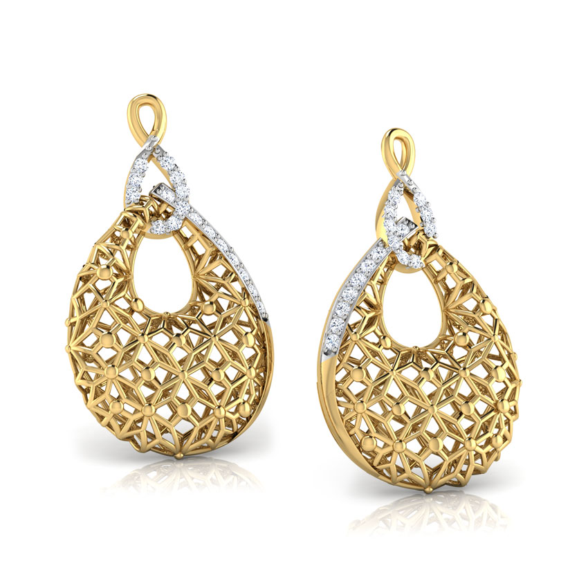 Kim Trellis Diamond Drop Earrings