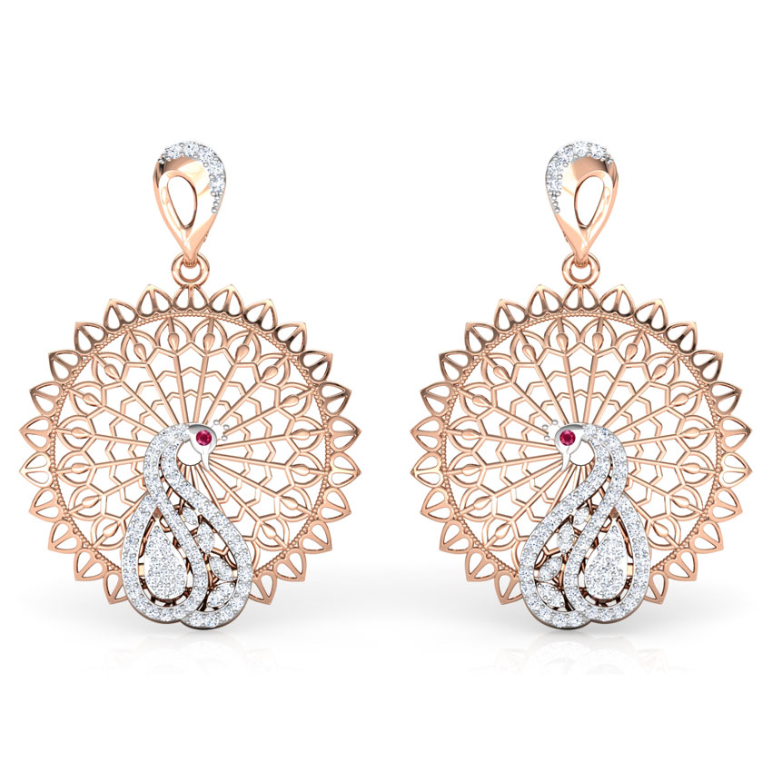 Elegance Trellis Gemstone Drop Earrings