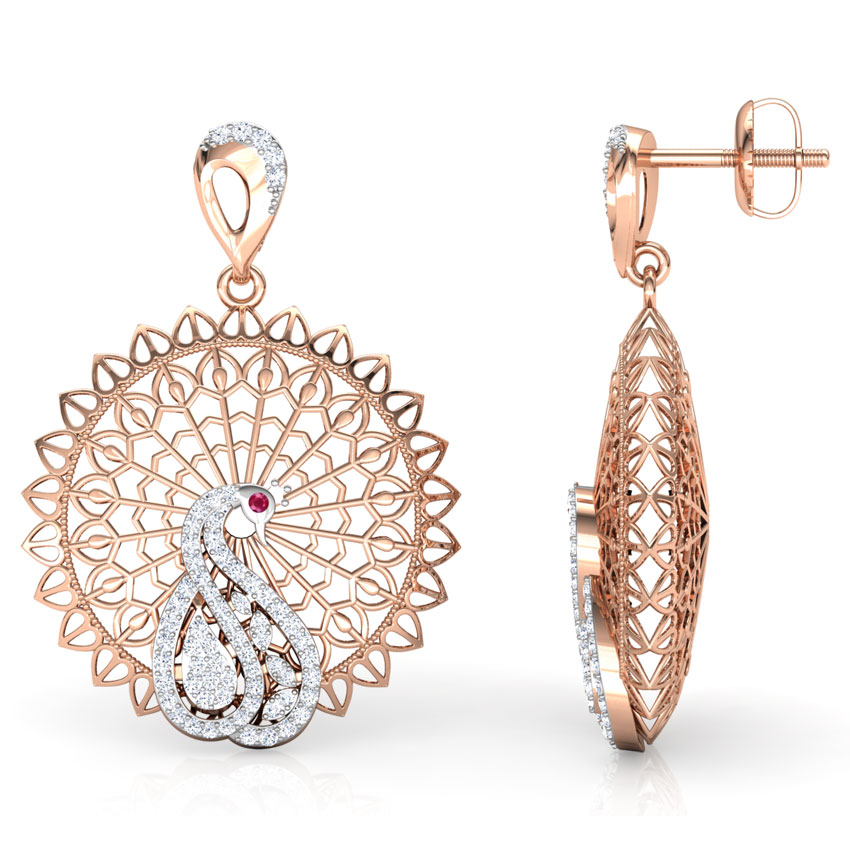 Elegance Trellis Gemstone Drop Earrings