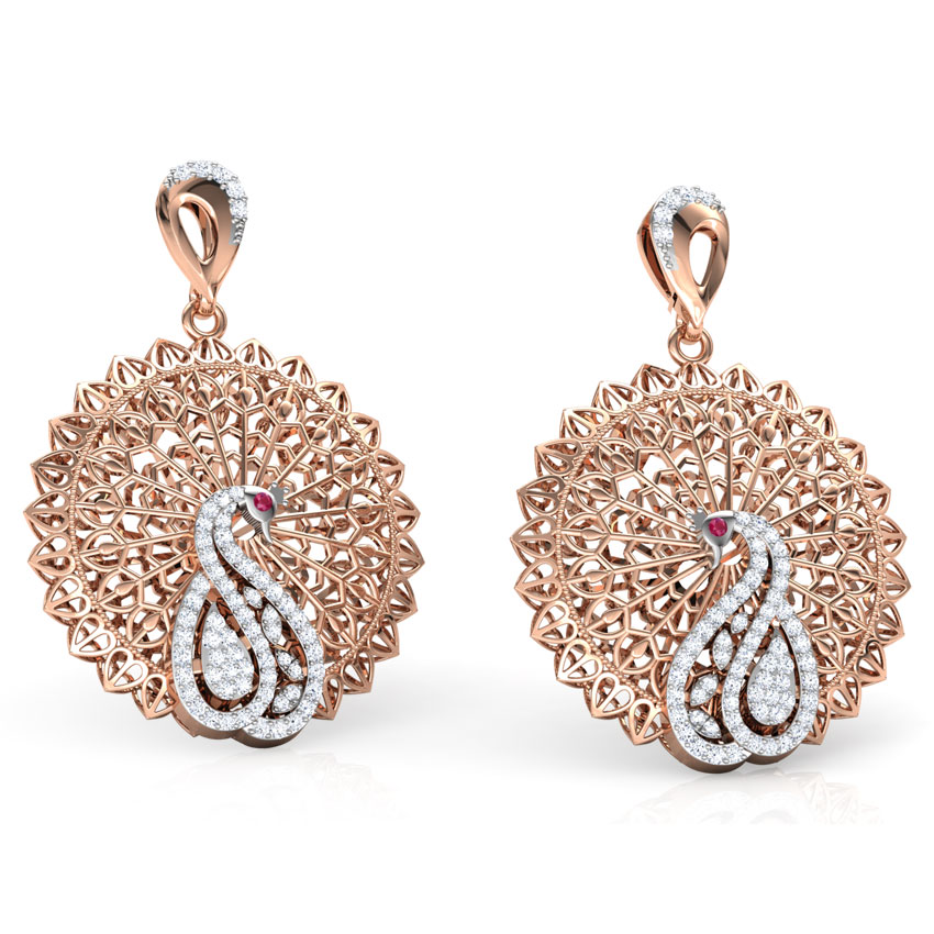 Elegance Trellis Gemstone Drop Earrings