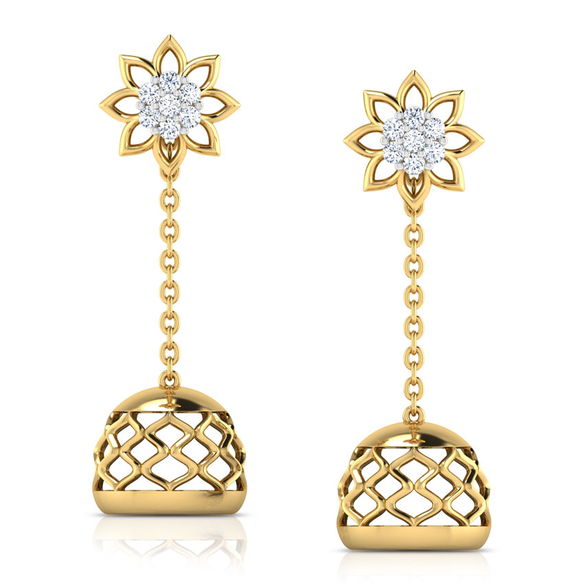 Floral Cluster Multi-Style Jhumkas