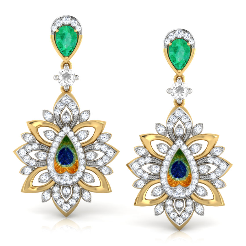 Flair Peacock Drop Earrings