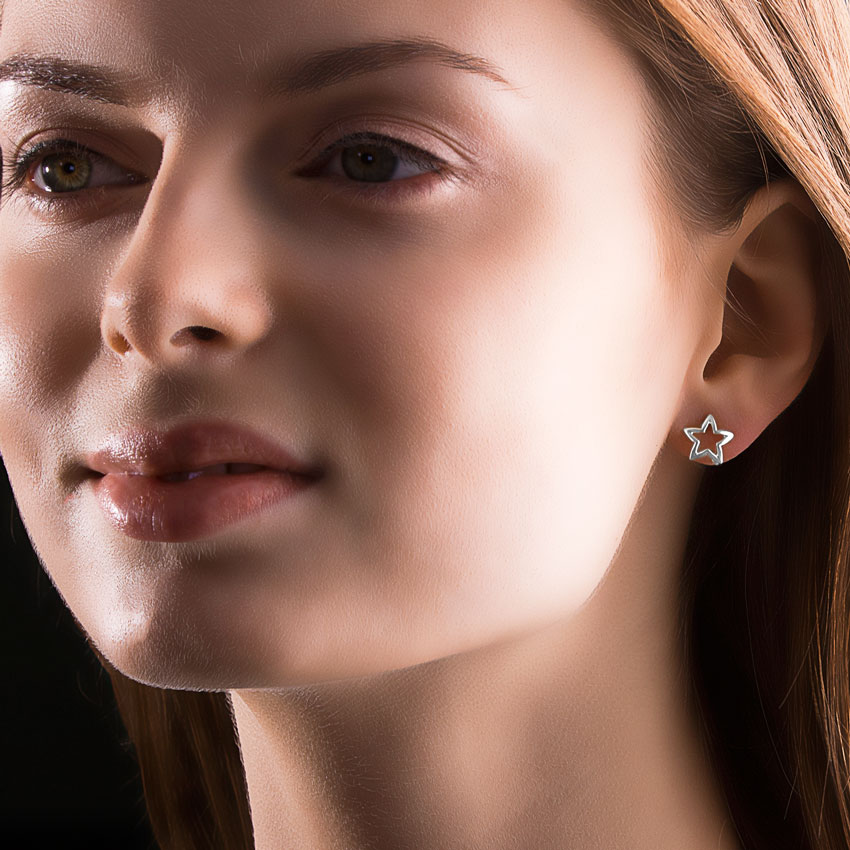 Star & Moon Mismatched Diamond Stud Earrings Star & Moon Mismatched Diamond Stud Earrings