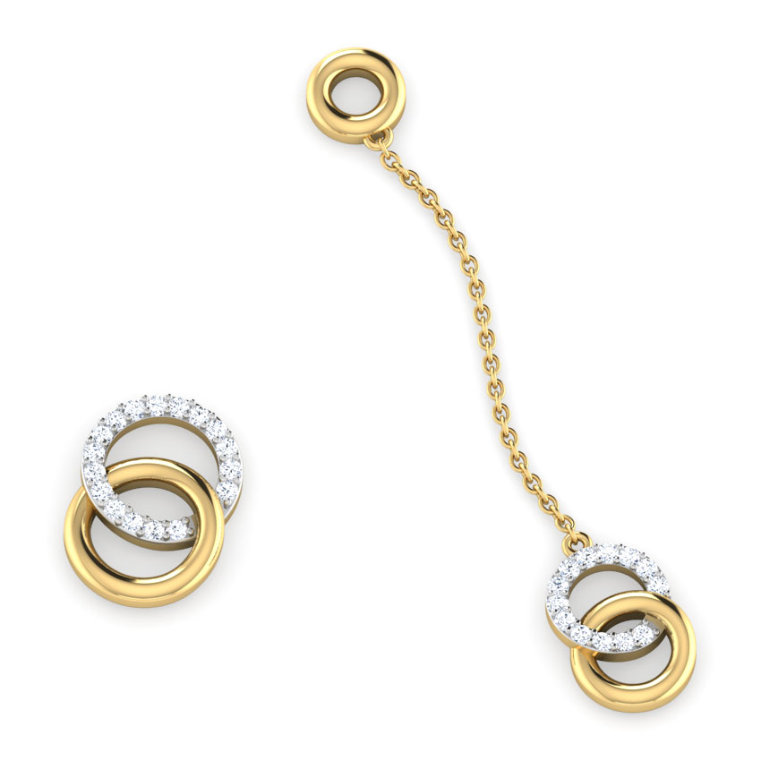 O & O Mismatched Diamond Mismatched Earrings