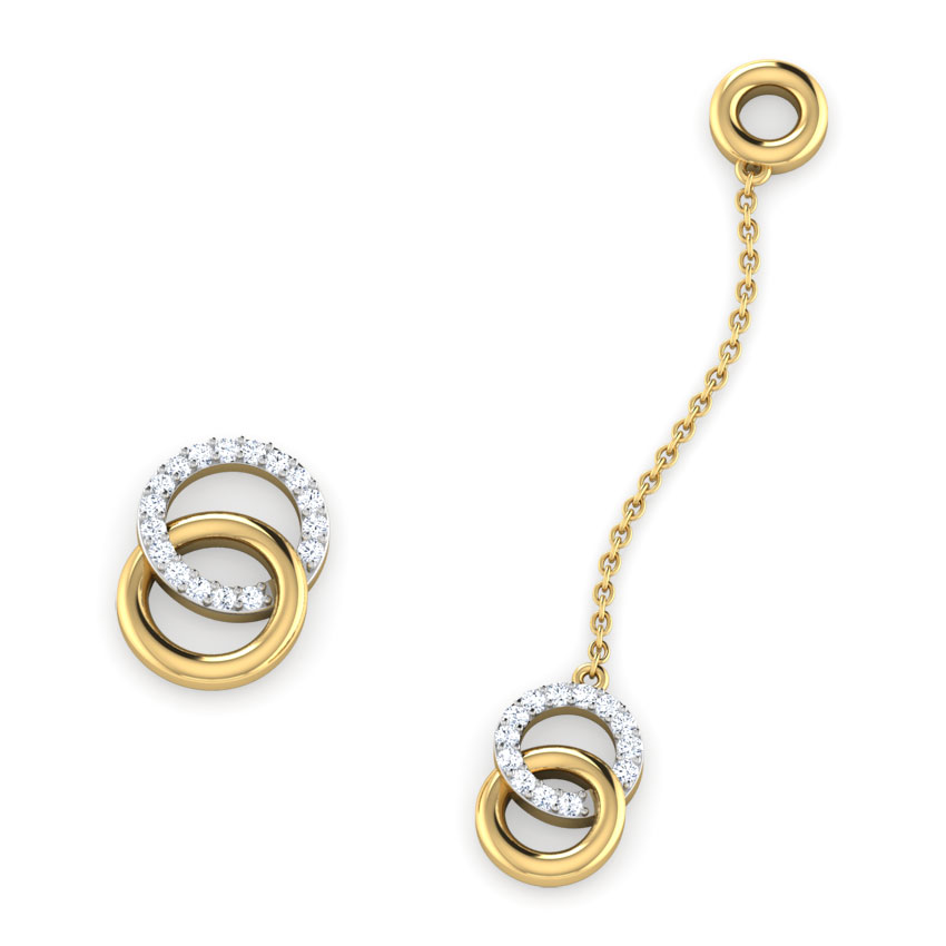 O & O Mismatched Diamond Mismatched Earrings