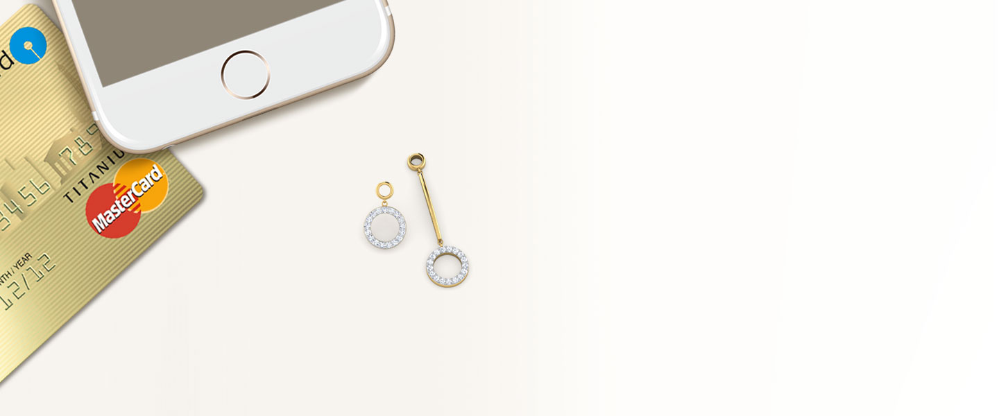 Diamond Earrings 18 Karat Yellow Gold Hoop & Hoop Diamond Mismatched Earrings