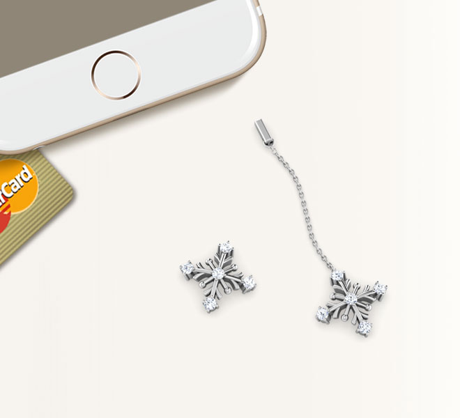 Snow Flakes Mismatched Diamond Earrings