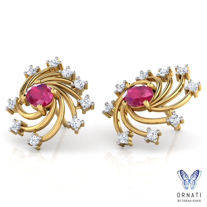 Pinwheel Stud Earrings
