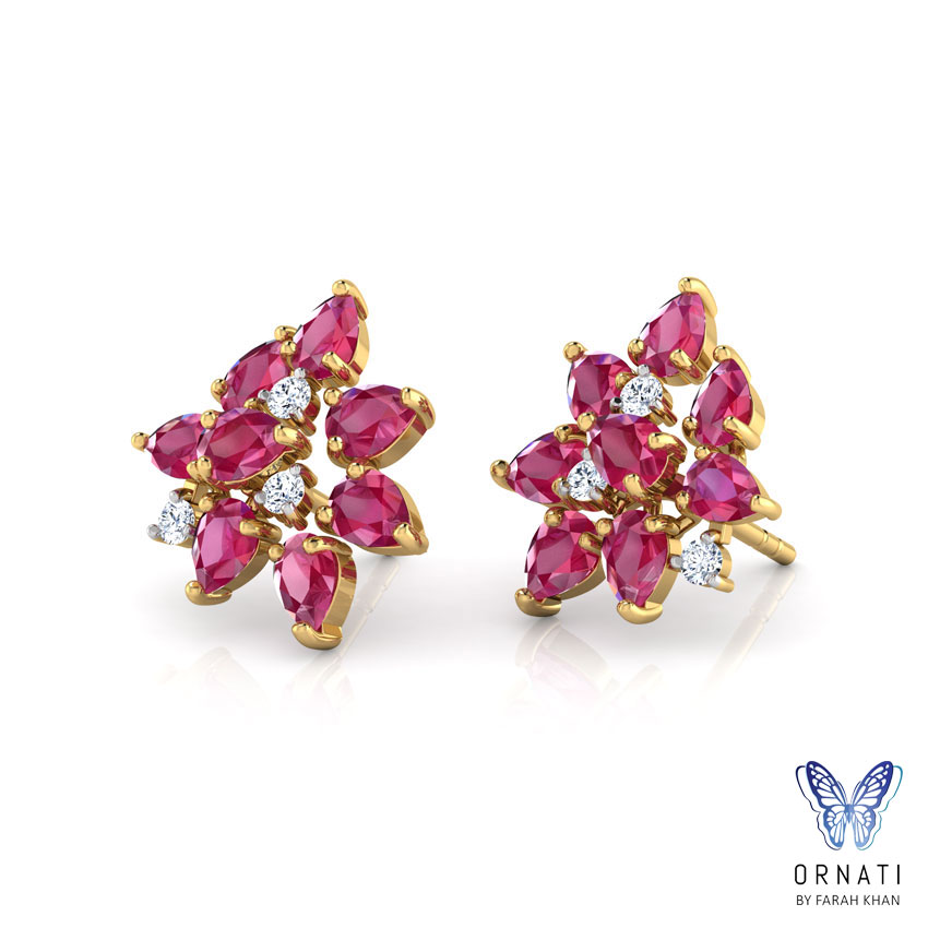 Clustered Stud Earrings