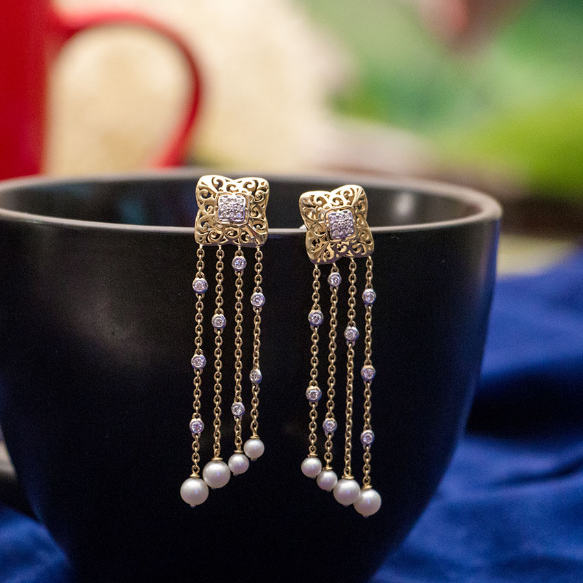 Kylie Layered Pearl Drop Earrings Kylie Layered Pearl Drop Earrings
