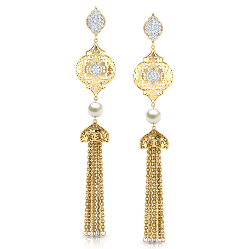 Amara Intricate Tassel Drop Earrings