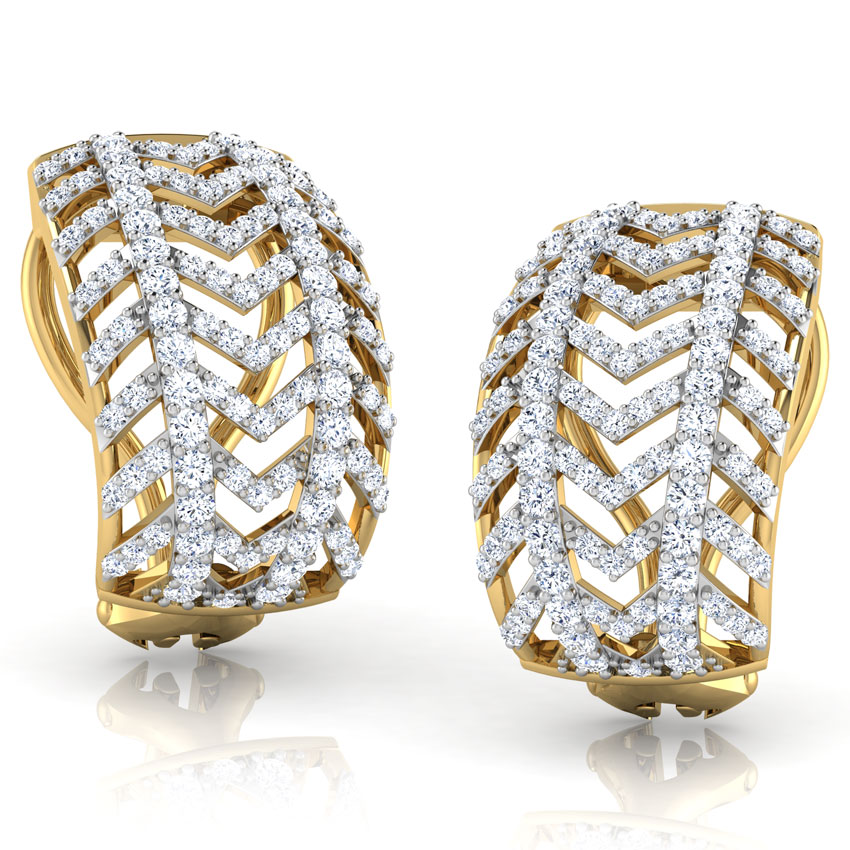 Crisscut Huggie Earrings