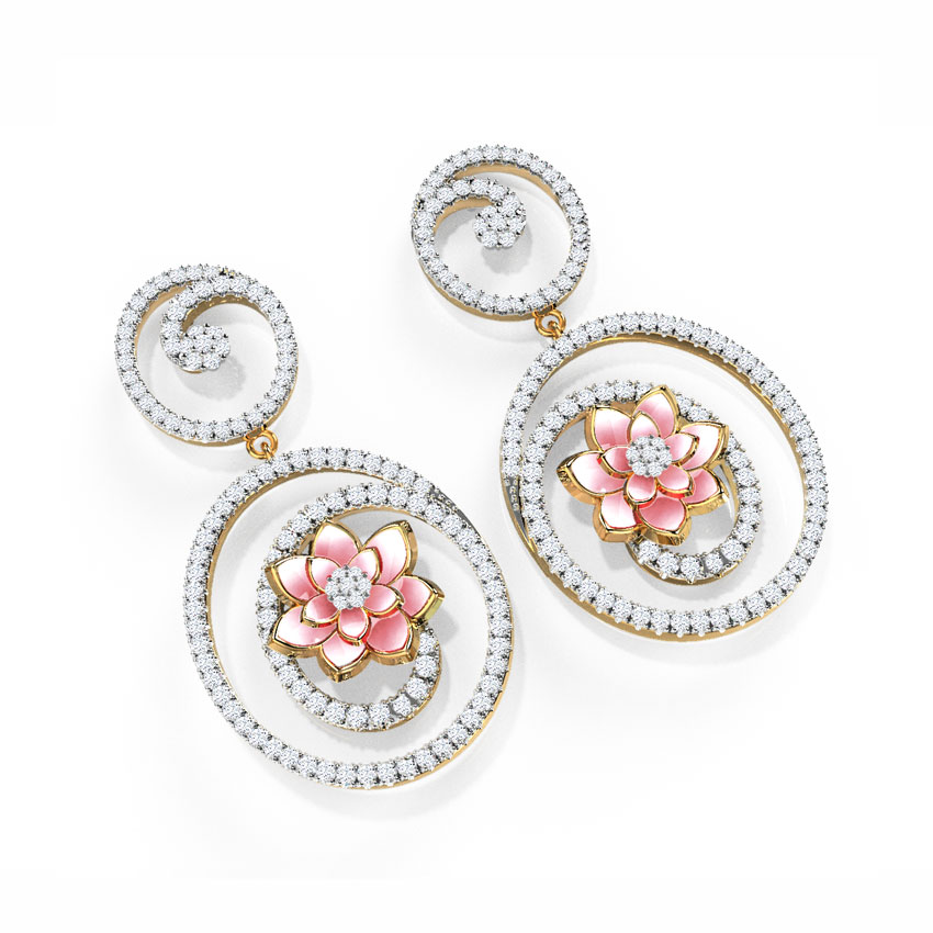 Lotus Fantasy Drop Earrings