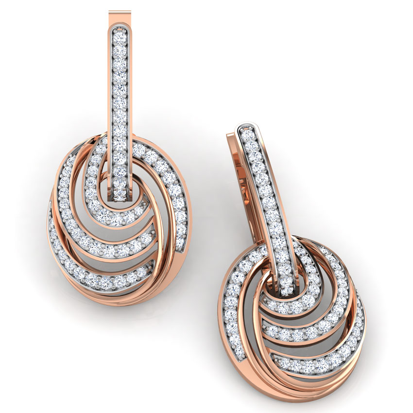 Interwreathe Diamond Drop Earrings