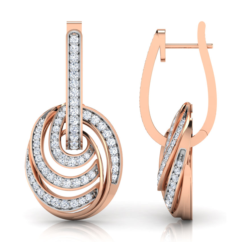 Interwreathe Diamond Drop Earrings