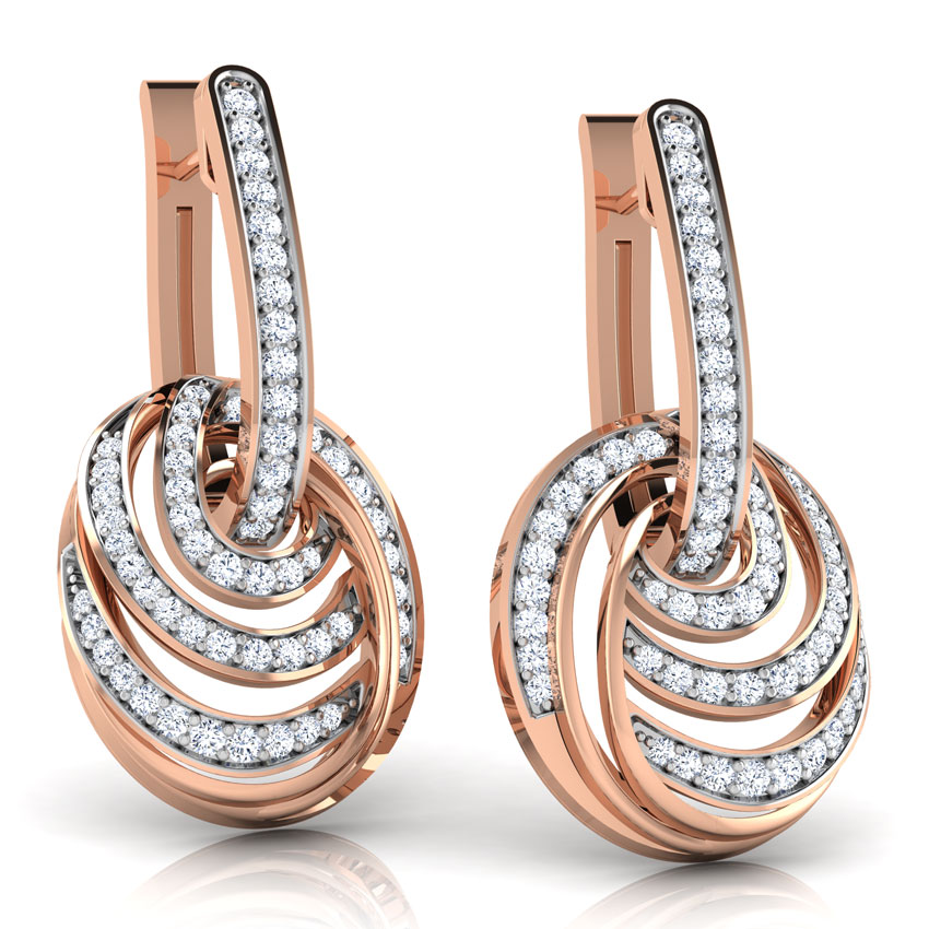 Interwreathe Diamond Drop Earrings