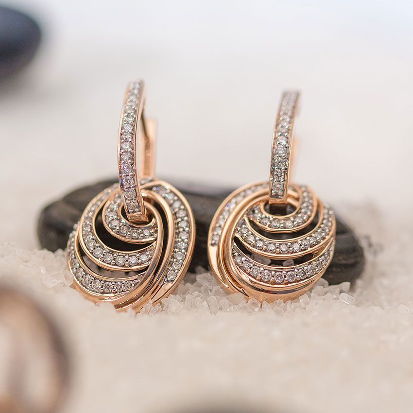 Interwreathe Diamond Drop Earrings