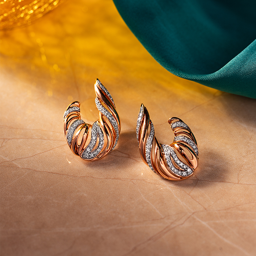 Contour Diamond Hoop Earrings Contour Diamond Hoop Earrings