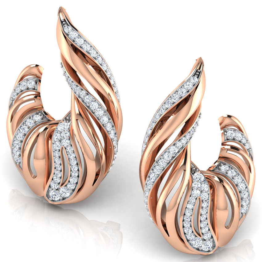 Contour Diamond Hoop Earrings Contour Diamond Hoop Earrings