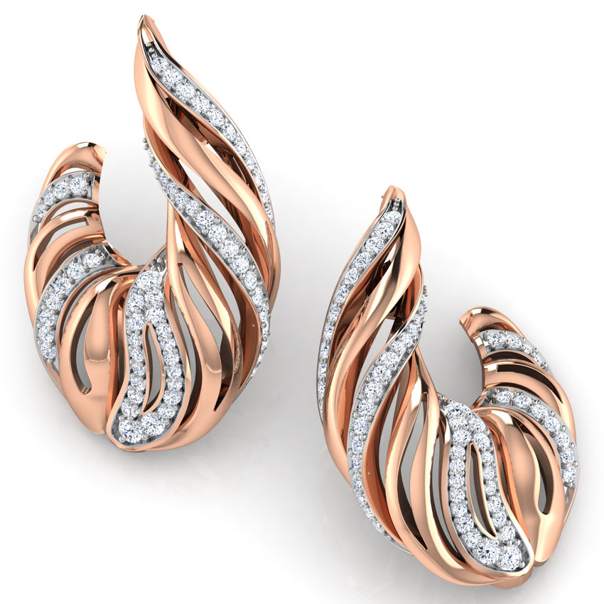 Contour Diamond Hoop Earrings Contour Diamond Hoop Earrings