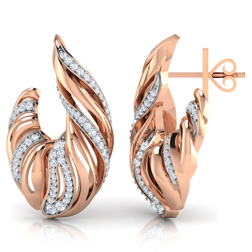 Contour Diamond Hoop Earrings Contour Diamond Hoop Earrings