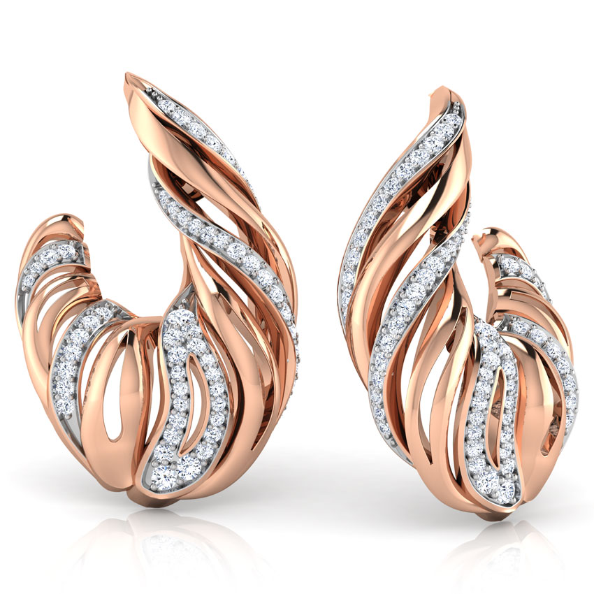 Contour Diamond Hoop Earrings Contour Diamond Hoop Earrings