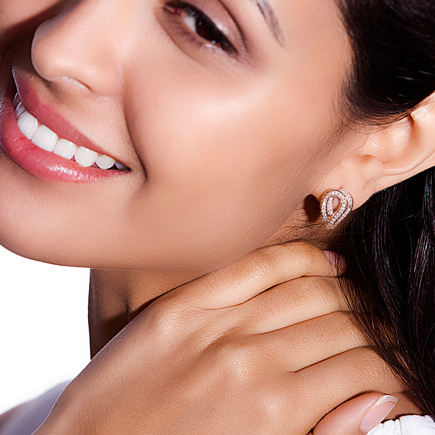 Loop Diamond Hoop Earrings Loop Diamond Hoop Earrings