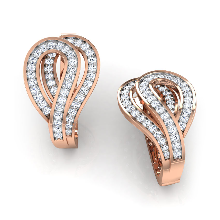 Loop Diamond Hoop Earrings Loop Diamond Hoop Earrings