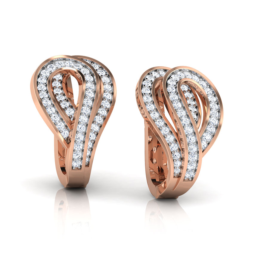 Loop Diamond Hoop Earrings Loop Diamond Hoop Earrings