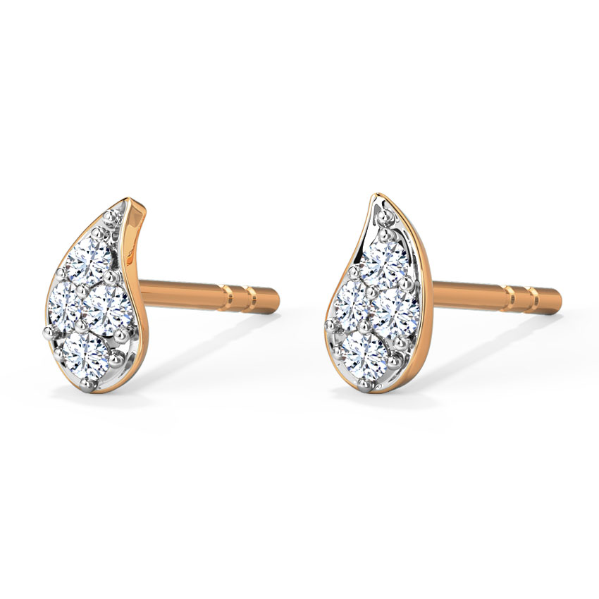 Frond Diamond Stud Earrings Frond Diamond Stud Earrings