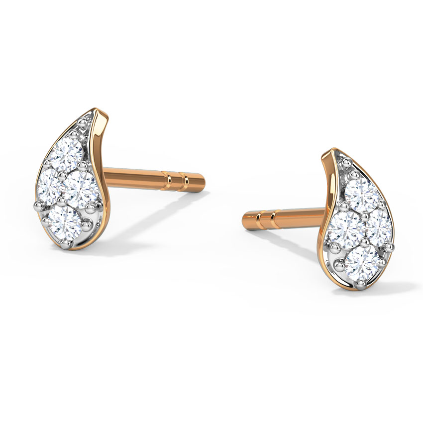 Frond Diamond Stud Earrings Frond Diamond Stud Earrings