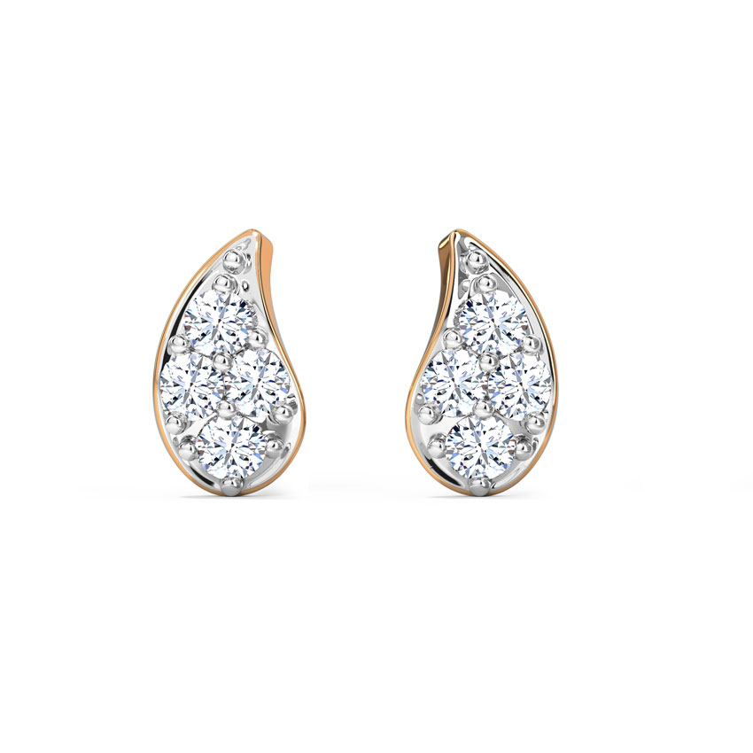 Frond Diamond Stud Earrings Frond Diamond Stud Earrings