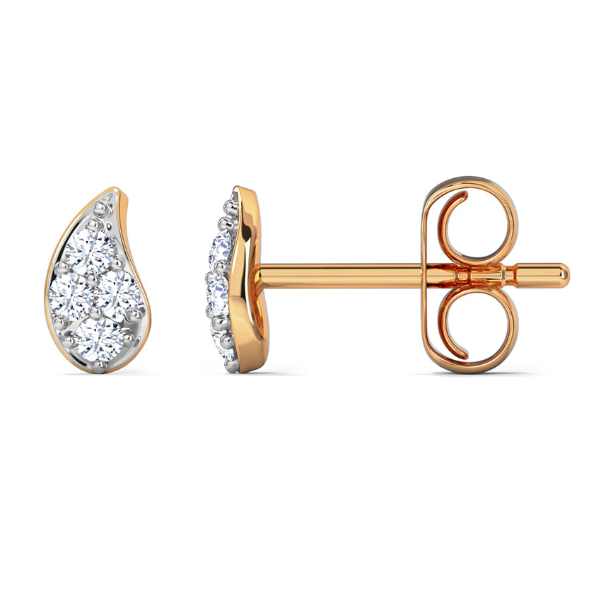 Frond Diamond Stud Earrings Frond Diamond Stud Earrings