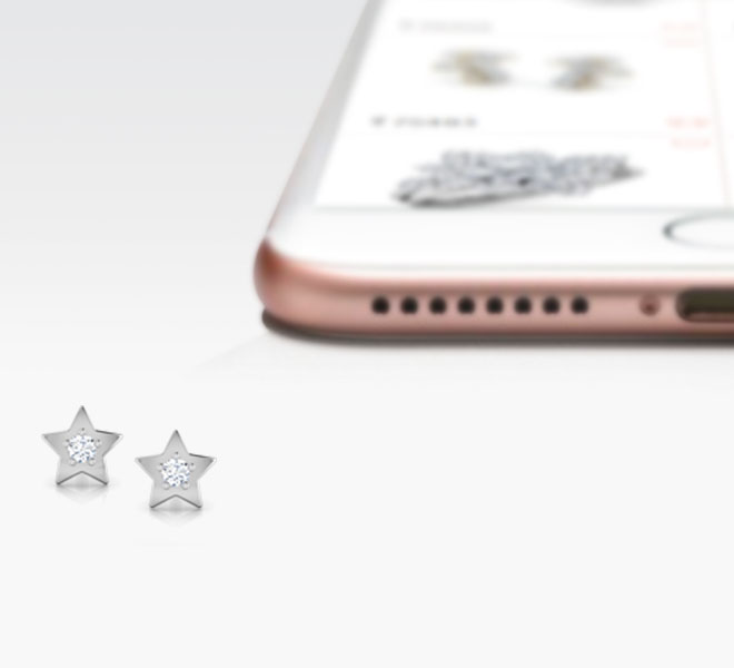 Star Shine Diamond Stud Earrings