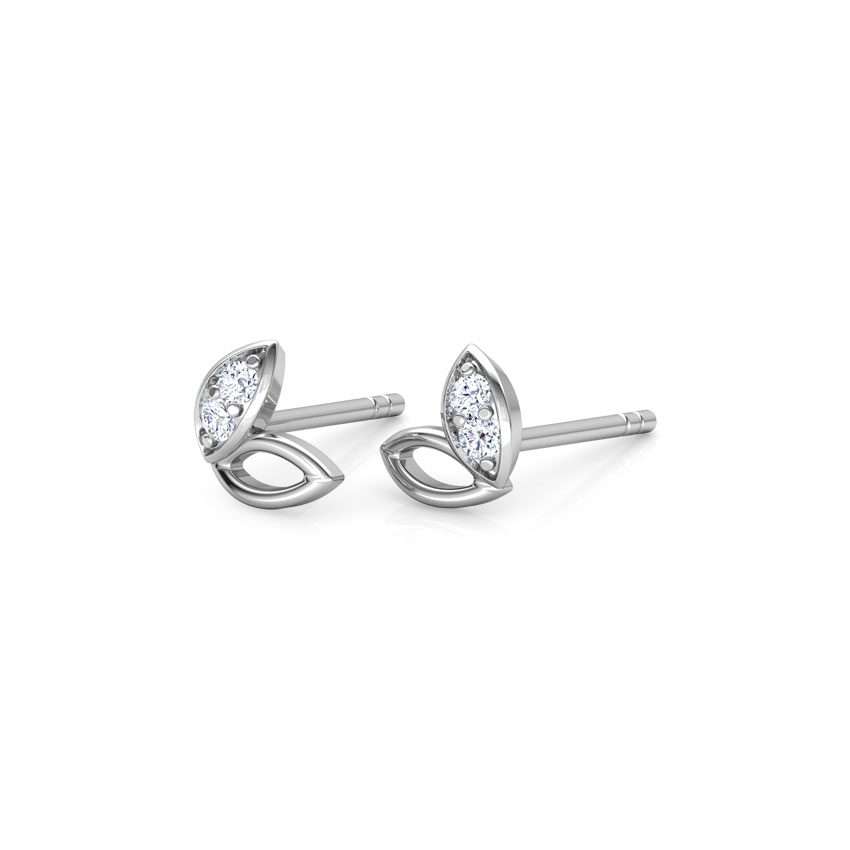 Waterleaf Diamond Stud Earrings