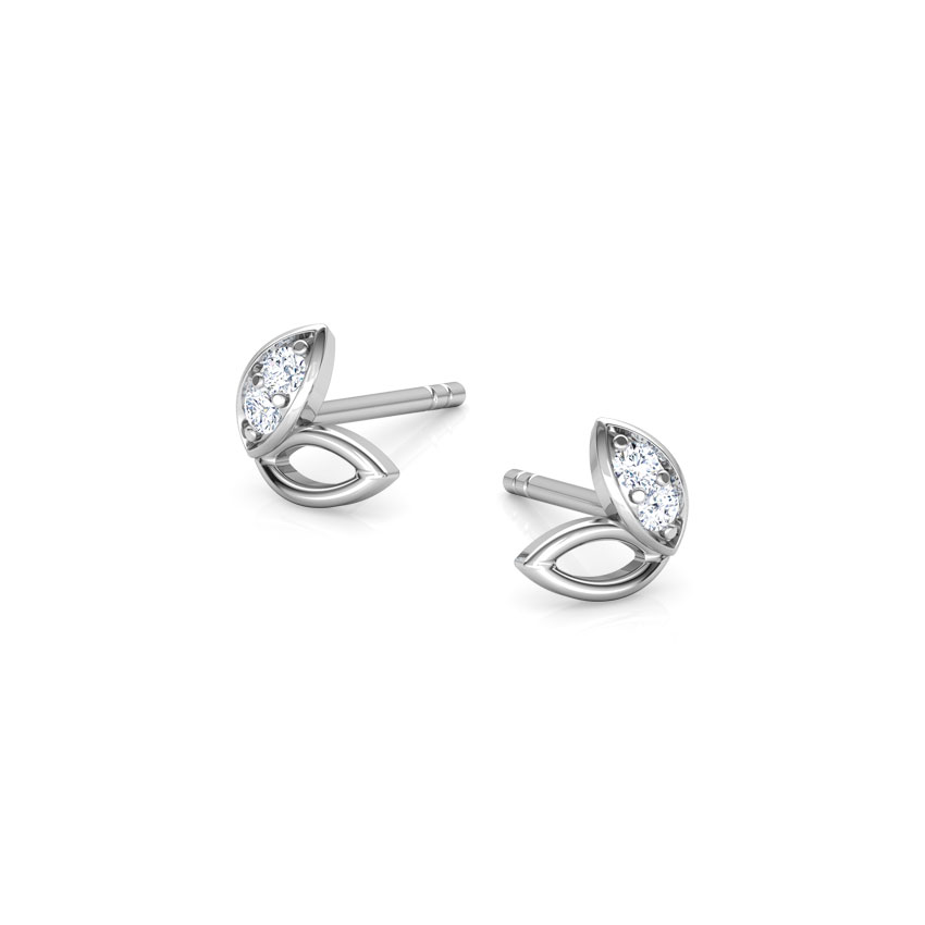 Waterleaf Diamond Stud Earrings